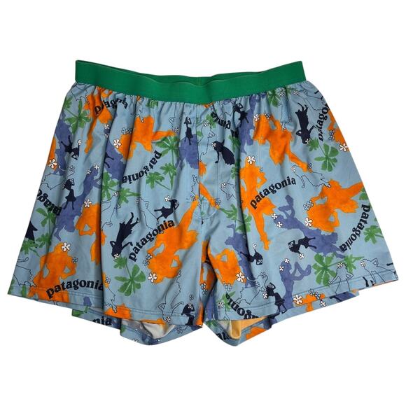 Patagonia Lightweight Flowy Athleisure Shorts Men's XL Hula Spell out - Picture 1 of 7